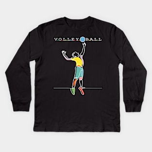 Volleyball Sport Kids Long Sleeve T-Shirt